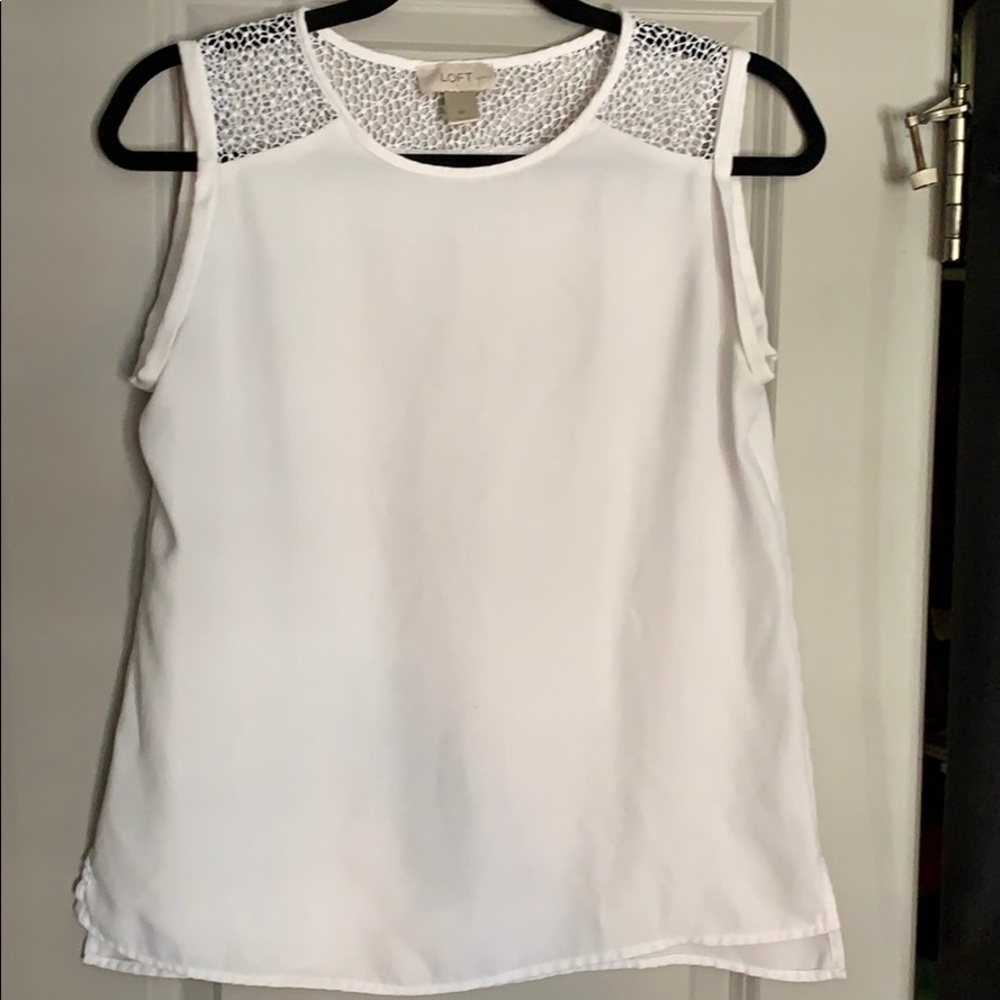 Loft Petite White Blouse